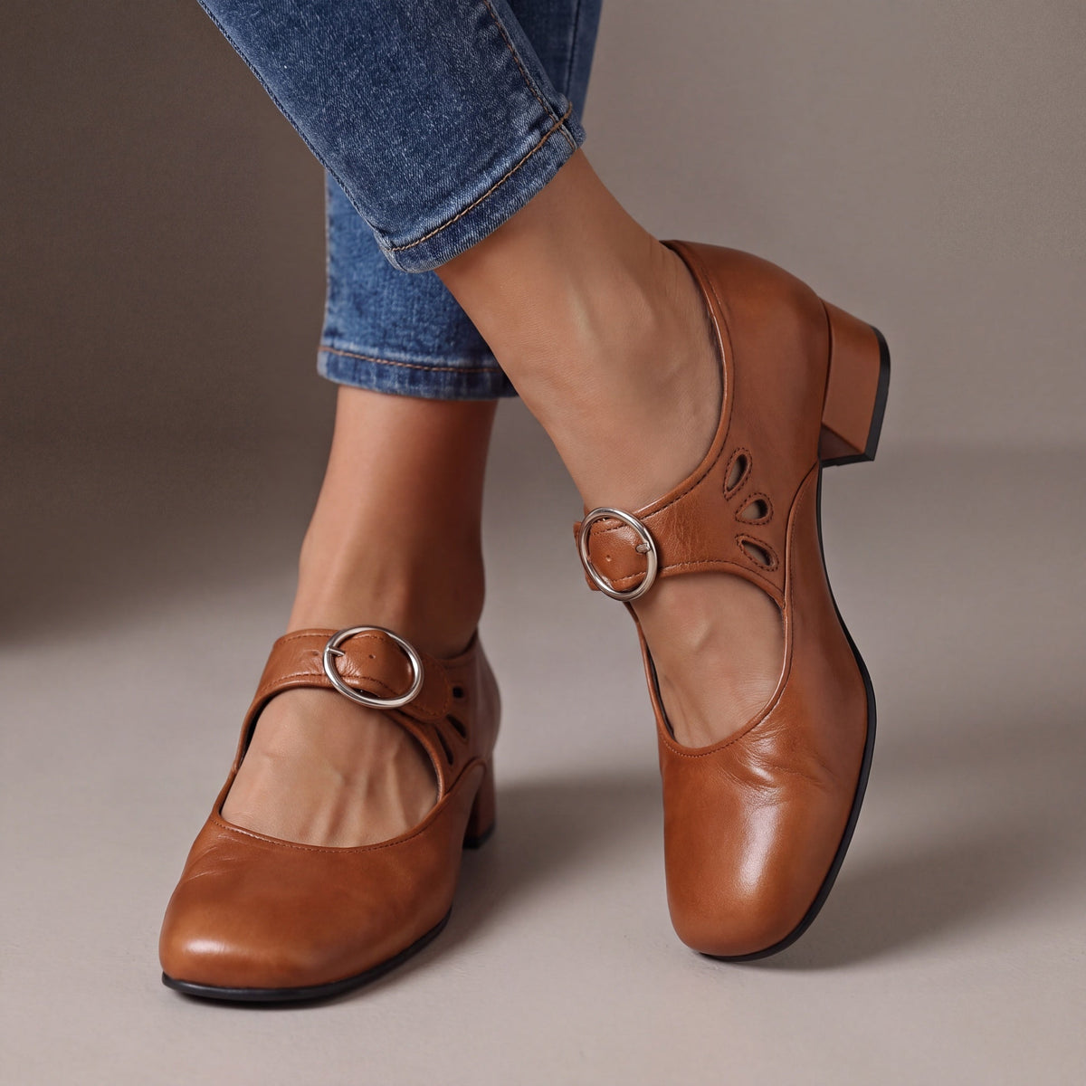 Sandales en cuir Josephine - Maison Flavigny