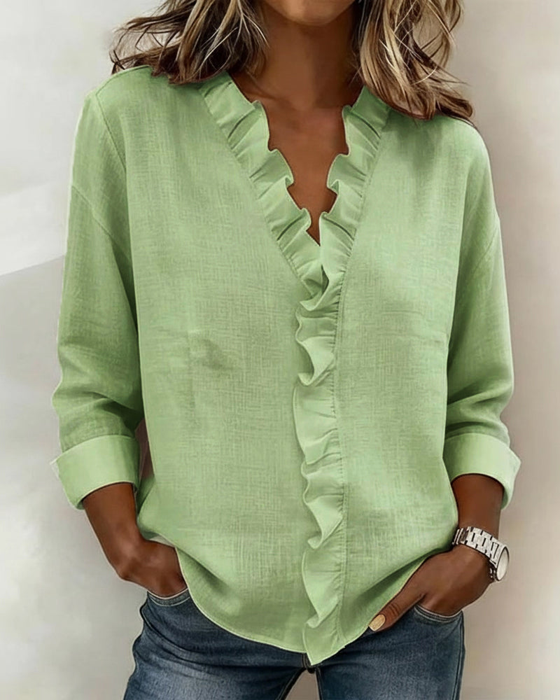 Blouse à volants Solange - Maison Flavigny