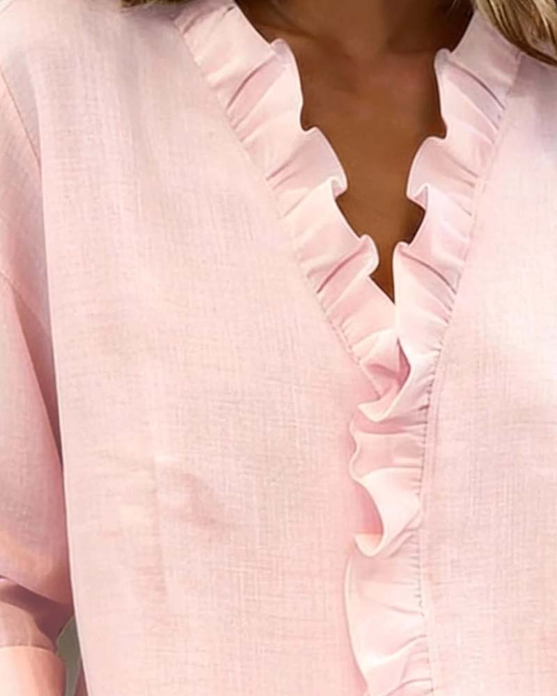 Blouse à volants Solange - Maison Flavigny