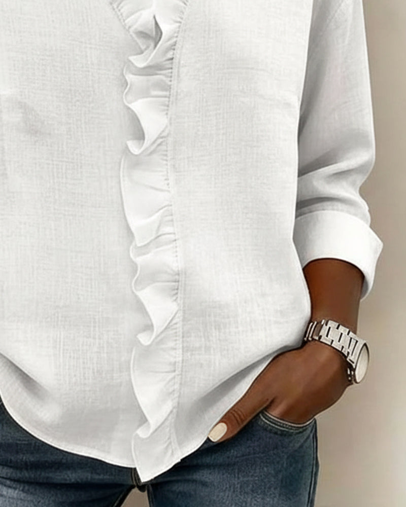 Blouse à volants Solange - Maison Flavigny