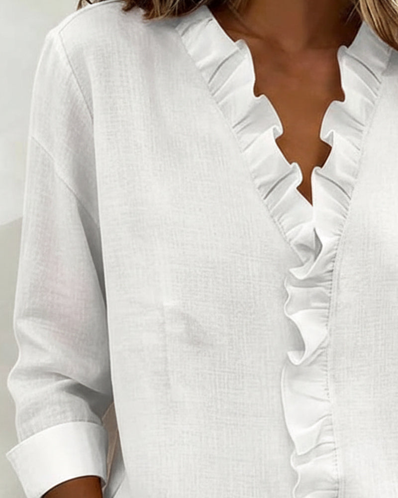 Blouse à volants Solange - Maison Flavigny
