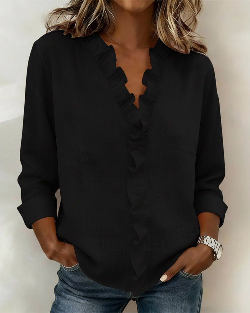 Blouse à volants Solange - Maison Flavigny